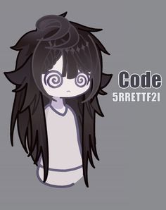 an anime character with long black hair and big eyes, text reads code zero 5 prettized