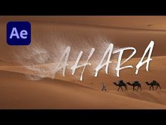 three people riding camels in the desert with words that read'ahara '