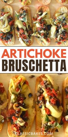 artichoke bruschetta is an easy appetizer that's ready in less than 30 minutes