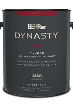 the behr dynasty paint is shown in black