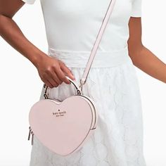 kate spade | Bags | Nwt Kate Spade Love Shack Heart Crossbody Purse Leather Chalk Pink Light 329 | Poshmark New York Love, Heart Purse, Bright Lighting, Kate Spade Crossbody Purse, Kate Spade Outlet, Crossover Bags, Pink Crossbody Bag, Kate Spade Totes, Kate Spade Wallet