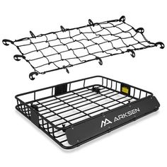 an image of a metal bed frame with wire on top and the bottom section open