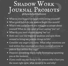 Work Shadow, Work Journal Prompts, Shadow Work Journal Prompts, Shadow Work Spiritual, Shadow Work Journal, Best Crystals, Spiritual Journals, Work Journal