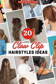 Save this pin for a collection of effortlessly chic claw clip hairstyles perfect for any occasion! Elevate your look with these trendy styles and find your next go-to hairstyle. #ClawClipHairstyles #FashionInspo #HairGoals