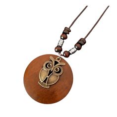 PRICES MAY VARY. Material: wood, alloy, high quality wax rope. Handmade:Wood pendant necklace for women will look great on you for all occasions from a formal meeting, party up to meditation or yoga, New wooden fashion jewelry, authentic designs, Boho, retro, tribal, chunky bohemian necklaces for women long fashion jewelry Design: Long rope wooden necklace is designed with cute, vintage, ethnic style and handmade pendent on a long adjustable leather string, create a boho casual look that catches Wooden Fashion, Wooden Pendant Necklace, Bohemian Necklaces, Natural Accessories, Long Rope, Eye Gift, Sweater Necklace, Flower Handmade, Boho Retro