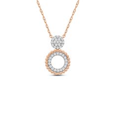 A diamond necklace that looks right with everything. This piece features a figure-8 pendant shining and shimmering in style. The pendant's top small circle is completely dressed with a cluster of diamonds while the bottom bigger circle has a concentric design with an inner ring of diamonds and an outer beaded ring in yellow gold. Concentric Design, Beaded Ring, Gorgeous Engagement Ring, Small Circle, Figure 8, Circle Necklace, Beaded Rings, Love Symbols, Conflict Free Diamonds