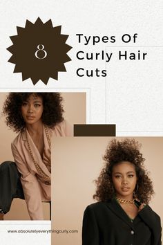 TYPES OF CURLY HAIR CUTS Types Of Curly Hair, Love Your Natural, Short Wavy Haircuts, Wavy Haircuts