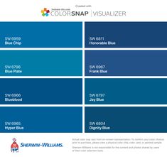 the color scheme for colorsnap visualizer, which includes blue and white tones