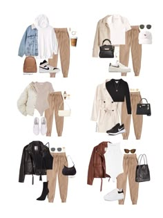 Fashion Capsule Wardrobe, Beige Outfit, Pastel Outfit, Joggers Outfit, Clothes And Shoes, Causual Outfits, Looks Chic, Clothes And Accessories