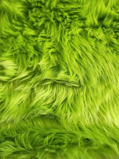 the green fur is very soft and fluffy