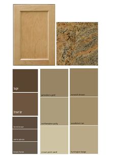 some brown and tan colors are shown in this image, including the cabinet door frame