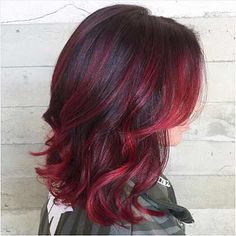 Hair Color Ideas Burgundy, Burgundy Hair Color Ideas, Burgundy Hair Dye, Burgundy Hair Color, Maroon Hair, Dyed Tips, Hair Dye Tips, Hair Color Streaks