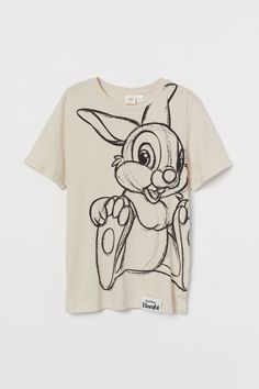 Cute H&m Crew Neck Top, H&m Shirts, Disney Shirt, Tees For Women, Light Beige, Printed Tees, Fashion Company, Look Fashion, Print T Shirt