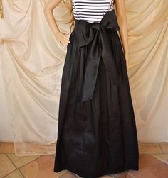 Handmade / Maxi Skirt / Long Skirt / Skirt with Sash /Black or Yellow / Pleated Skirt / Womens Skirt / Ladies Skirt / Tea Length by Breauxs on Etsy https://www.etsy.com/listing/194793385/handmade-maxi-skirt-long-skirt-skirt Elegant Fitted Skirt With Bow Detail, Elegant Fitted Skirt With Bow, Elegant Tiered Wrap Skirt For Party, Flared Skirt With Bow Detail, Party Gathered Maxi Skirt, Black Summer Skirt With Bow Detail, Fitted Maxi Skirt With Ruffled Hem, Party Maxi Length Dress With Gathered Skirt, Party Dress With Gathered Skirt In Maxi Length