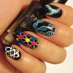 Science Nails | Science Nails College Nails, School Nail Art, Nail Art For Kids, Different Types Of Nails, Art Pinterest, Finger Nail Art, Art Men