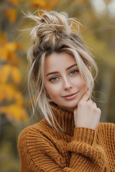 Autumn Hair Color Blonde Highlights, Fall Blonde Highlights, Fall Blonde Balayage, Fall Hair Color For Blondes, Autumn Hairstyles, Hair Colors For Blue Eyes, Blonde Ideas, Haircolor Ideas, Fall Blonde Hair Color