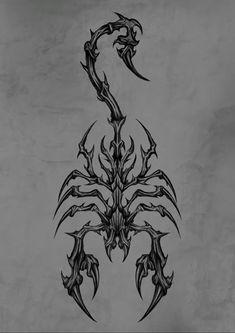 a black and white tattoo design on a gray background