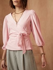 Fall V-neck Wrap Top With Tie Waist, Spring V-neck Stretch Wrap Top, Versatile Fitted V-neck Wrap Top, Chic V-neck Wrap Top With Tie Waist, Chic V-neck Faux Wrap Tops, Top Banana, Wrap Top, Top Dress, Banana Republic