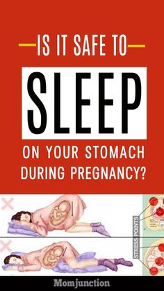 a poster with the words is it safe to sleep on your stomach during pregnancy?