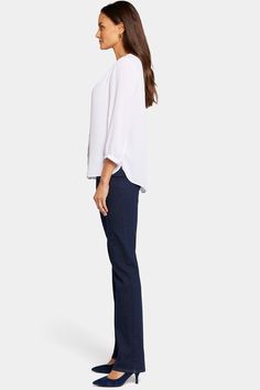 NYDJ's Pintuck Blouse boasts a billowy three-quarter-sleeved silhouette that's perfect when paired with any of our slimming denim styles. Pleating at the back yoke creates a sophisticated yet easy drape. Split round neckline with covered full front placket and button closures. | NYDJ Women's Pintuck Blouse in Optic White, Regular, Size: XXS | Denim Versatile 3/4 Sleeve Workwear Blouse, Classic 3/4 Sleeve Blouse For Fall, Versatile 3/4 Sleeve Blouse For Work, Classic 3/4 Sleeve Fall Blouse, Classic Blouse With 3/4 Sleeves For Fall, Classic Fall Blouse With 3/4 Sleeves, Elegant Blouse With 3/4 Blouson Sleeves, Stretch Denim Tops For Work, Versatile 3/4 Sleeve Blouse For Fall