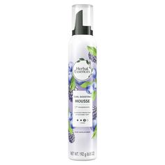 Details: Create your bounciest curls with the herbal essences curl boosting mousse. It gives you a maximum hold with zero crunch. It reduces frizz by protecting your curls from humidity (for 24 whole hours!); leaving those curls looking well-defined and invincible. Plus; it's a major time saver. Shake it; foam it; and work it through wet hair; then air dry. If you've got the time; diffuse on low heat to really bring out the spring in your curls. Make sure you take a moment to enjoy the fragrant notes of fresh berries. Then discover how good it feels to use a curl boosting mousse that's certified peta cruelty-free; paraben-free; dye-free; and color-safe. Pair it up with the herbal essences jojoba oil & lavender curls collection and experience the feeling of real results with infused ingredi Mousse For Curly Hair, Crunchy Hair, Curly Hair Mousse, Herbal Essence, Air Dry Hair, Herbal Essences, Hair Mousse, Bouncy Curls, Frizz Control