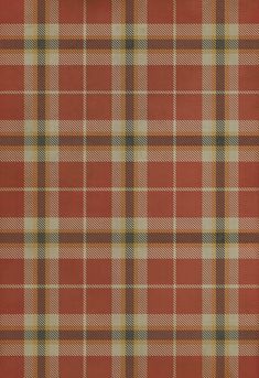 an orange and brown plaid fabric