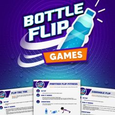 the bottle flip game with instructions on it