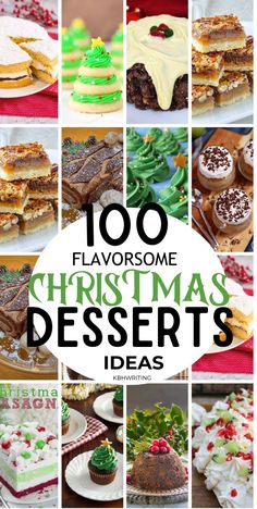 a collage of christmas desserts with the title overlay