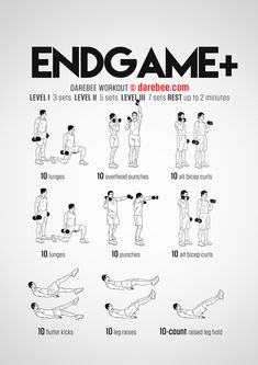 an exercise poster showing how to do the endgame