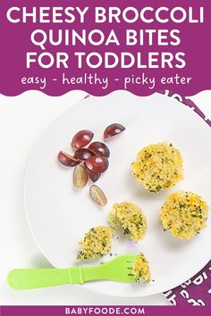 broccoli quinoa bites for toddlers, easy healthy picky eaters