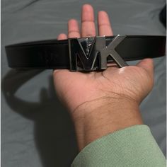 Brand New Mk Belt Never Worn Plastic Still Behind Mk Logo Michael Kors Belt, Mk Logo, Michael Kors Accessories, Michael Kors Black, Belts, Michael Kors, Mens Accessories, Man Shop, Brand New