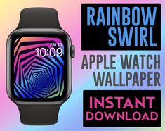 Watch Faces Wallpapers, Watch Face Wallpaper, Wallpaper Face, Face Wallpaper, Apple Watches, Create Graphics, Apple Watch Wallpaper, Watch Wallpaper, Rainbow Swirl