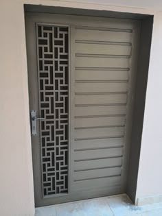 an open door with decorative design on it