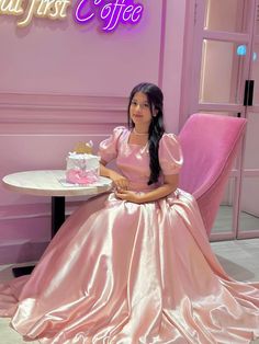 Birthday Party Long Dresses For Women, Birthday Pink Dresses For Women, Aesthetic Dress For Birthday, Birthday Dresses Indian, Outfits For Birthday Party Casual, Dress Design For Birthday, Birthday Gown Ideas, Birthday Party Dresses For Women Outfit Ideas, Birthday Party Outfit Ideas Casual