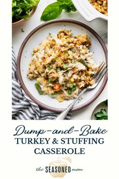 This easy turkey stuffing casserole is a quick dump-and-bake dinner that takes advantage of Thanksgiving leftovers (or a box of Stove Top stuffing mix)! Easy Turkey Stuffing, Turkey Leftovers Recipes, Leftover Stuffing Recipes, Stuffing Leftovers, Thanksgiving Leftover Casserole, Stove Top Stuffing Recipes