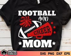 football and cheer mom svg file