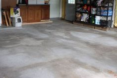 an empty garage is shown with no flooring or furniture in the area that needs to be finished