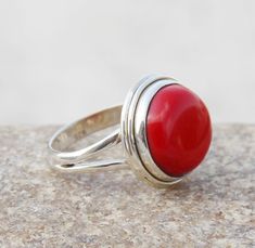 Solid 925 Sterling Silver * Round Shape Gemstone Red Coral * Gift for Her Rings * Beautiful Handmade Rings * Valentine's day gifts02 * * 100% Top quality materials used and genuine natural gemstones. We offer a 100% Satisfaction Guarantee of our unique handcrafted 925 silver jewelry studded with real gemstones. Please read our shipping policy thoroughly.The shipping charges not only for shipping cost also covered handing charges i.e. eBay fees, PayPal Fees ,shipping envelope ,Packaging, stationa Red Sterling Silver Round Rings, Red Open Ring For Gift, Red Open Ring Gift, Red Sterling Silver Ring Gift, Red Ruby Ring Stamped 925 As Gift, Red Ruby Ring Stamped 925 For Gift, Red Rings Stamped 925 As Gift, Red Ruby Ring With Polished Finish Gift, Envelope Packaging