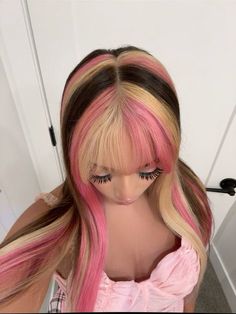 Neapolitan Hair Dye, Pink And Blonde And Brown Hair, Blonde And Dyed Hair, Blonde Pink Brown Hair, Pink Blond And Brown Hair, Neopolitan Hair Dye, Blonde Pink And Brown Hair, Pink Brown Blonde Hair, Black Blonde Pink Hair