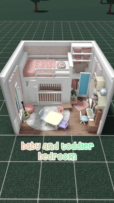 Bloxburg Rp House, Bloxburg Toddler Room, Town Decals, Bloxburg Building, Preppy House, Bloxburg Bedroom, Bloxburg House Ideas Aesthetic, House Plans With Pictures