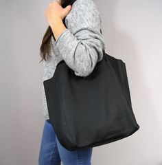 BLACK Shoulder bag, Large learher bag,  Black Slouchy Tote, Black Handbag for Women,  Soft Leather B Black Large Capacity Bucket Bag For Everyday Use, Large Capacity Black Bucket Bag For Everyday Use, Everyday Large Capacity Black Hobo Bag, Black Hobo Bag For Everyday Use, Everyday Black Tote Hobo Bag, Large Everyday Bag With Removable Pouch, Everyday Square Soft Leather Bag, Square Leather Bucket Bag For Everyday, Square Leather Hobo Bag For Everyday Use