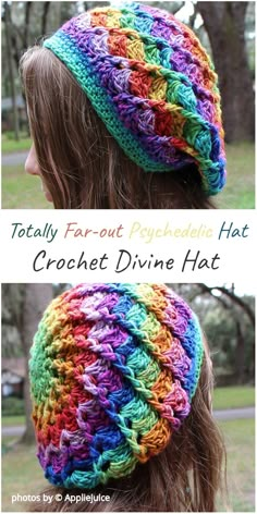 Crochet Adult Hat, Crochet Slouch Hat, Hats Design, Hat Art, Crochet Hat Patterns, Crochet Beanies, Crochet Hat Free, Beanie Crochet, Crocheted Hats