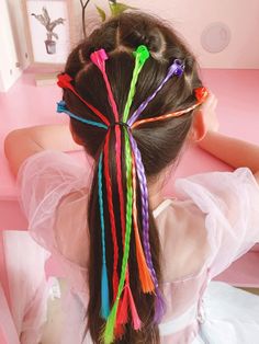 Multicolor  Collar  Polyester   Embellished   Kids Accessories Crazy Hair Accessories, Clown Stuff, Quick And Easy Crafts, Funny Mom Quotes, Spirit Week, Crazy Hair Days, Hair Decorations, Crazy Hair, Hair Claw