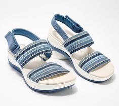 Put it into high gear -- at the boardwalk, the theme park, or the open-air shopping mall -- in these well-supported sport sandals with a soft textile upper and lightweight midsole. From Clarks Footwear. Vince Camuto Handbags, Fitness Jewelry, Adaptive Clothing, Beauty Storage, Satchel Tote Bag, Cuddl Duds, American Leather, Duffel Bag Travel, Boot Pumps