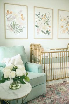 baby girl nursery themes Nursery Room Diy, Botanical Nursery, Crib Wall, Toddler Girl Room, Nursery Closet