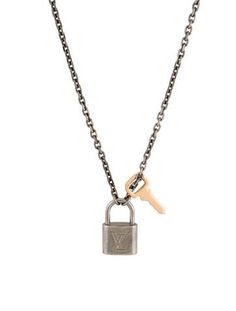 Gold-Plated, Gunmetal & BrassIncludes Designer Box & Jewelry Pouch Louis Vuitton Necklace Lock, Box Jewelry, Jewelry Pouch, Jewelry Necklace Pendant, Gold Plate, Jewelry Necklaces, Louis Vuitton, Pouch, Plating