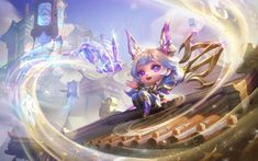 League Splash Art, Base Character, Teamfight Tactics, Steampunk Interior, Cute Zombie, Wild Rift, Star Guardian, Chibi Style, Key Art