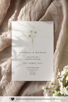 Daisy Wedding Invitations Daisy Save The Date, Wedding Invitations Daisy, Wedding Minimalist Invitation, Minimalistic Wedding Invite, Garden Invitation Wedding, Simple Floral Save The Date, Flowers Invitation Card, Wedding Invitations Pdf, Wedding Invites Minimal