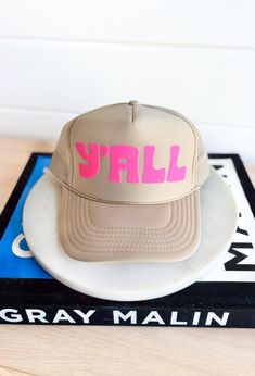 Y'all Trucker Hat, tan trucker hat with neon pink y'all in the center Homebody Club, Fall Shoe, Gray Malin, Pullover Cardigan, Country Concert, Trends 2024, Fall Shoes, Kimono Dress, Shop Maxi Dresses