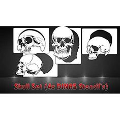 skull set 4x4 dinas stencils for car decals and stickers